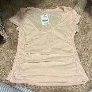 Free people chiffon cake pink tee